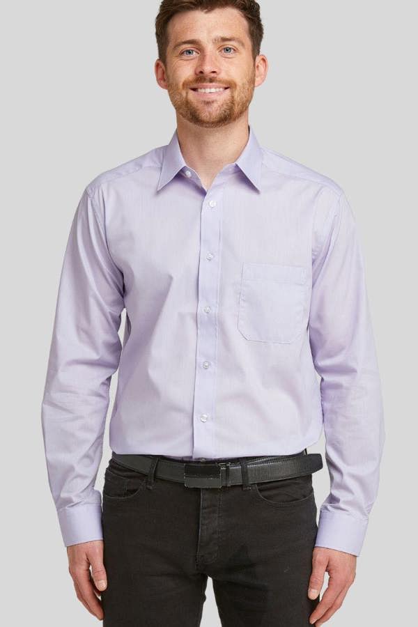 Lilac Classic Easy Care Long Sleeve Shirt
