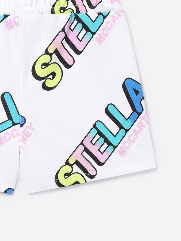 Stella McCartney Kids Stella McCartney Girls Logo Shorts in White