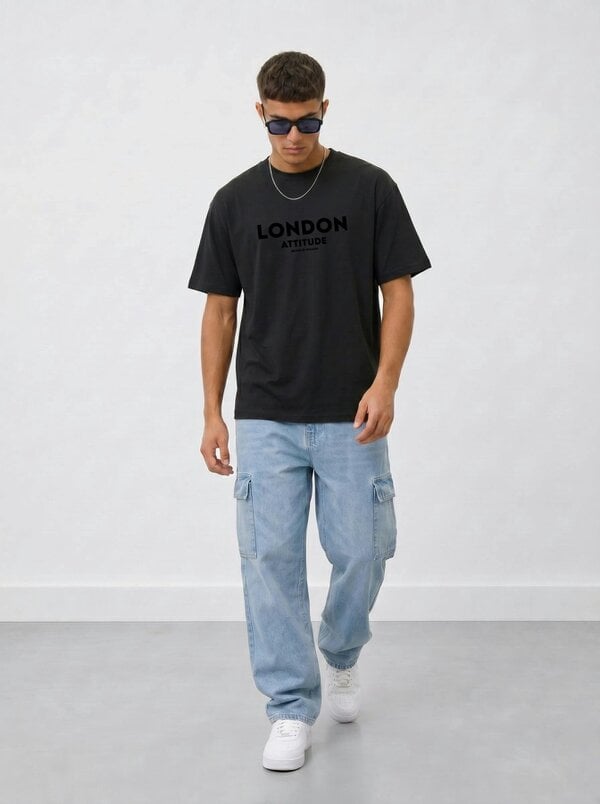 London Attitude Japanese Inspired Premium Organic Cotton Relaxed Fit T-Shirt