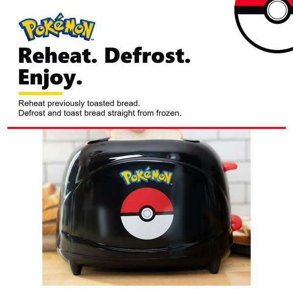 Venom Pokémon Poké Ball 2-Slice Toaster with Reheat and Defrost