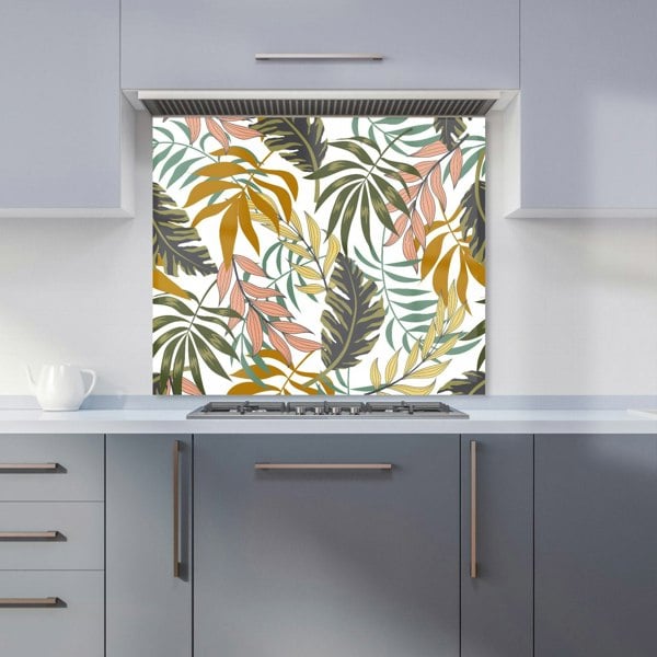 Warren Reed - Designer Tropical Leaves Kitchen Splashback