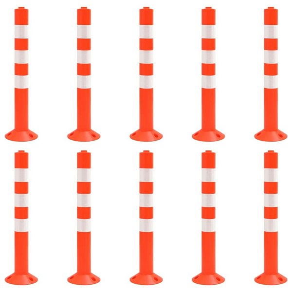 Berkfield Traffic Control Bollards 10 pcs 75 cm PE