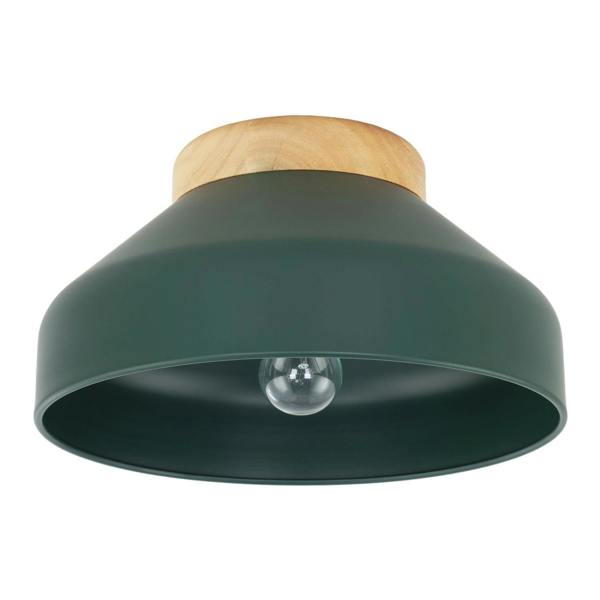 Chic Scandinavian Designed Semi Flush Ceiling Light in Forest Green Image 1