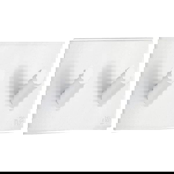 White stainless steel double towel hook