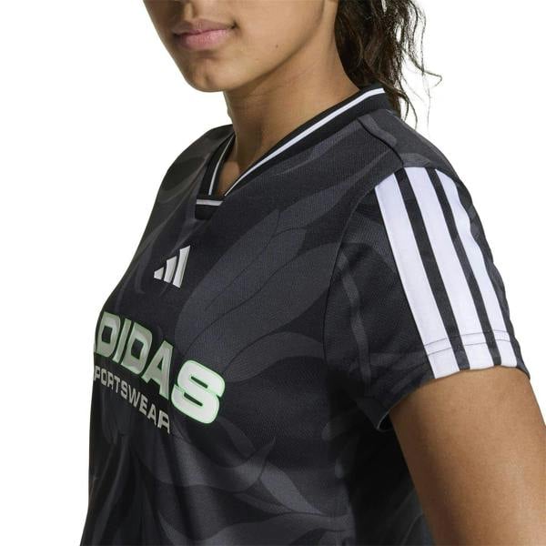 Adidas Childrens/Kids House Of Tiro Crop T-Shirt - Black/White - 