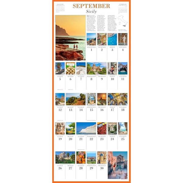 365 Days In Italy Deluxe Calendar 2027, Deluxe Calendars, Month To View, Travel, Gift