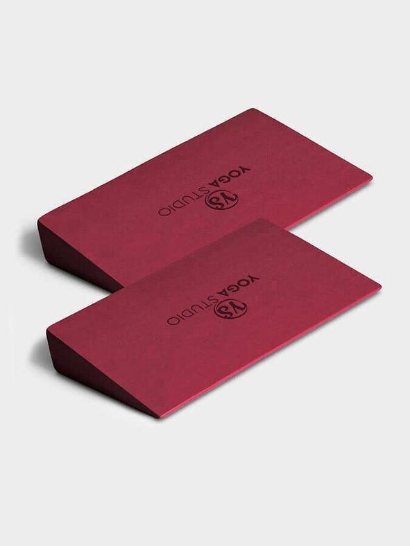 Yoga Studio EVA Foam Wedges Twin Pack Pair - Raspberry