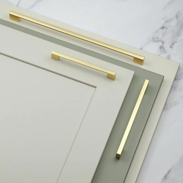 Handle & Home Brushed Brass Square D Handles