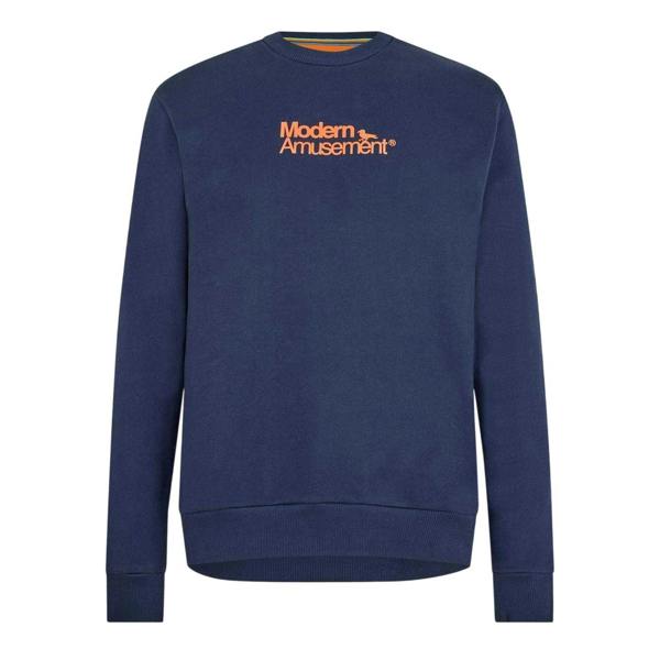 Modern Amusement Mens Structured Relaxed Fit Sweatshirt - Navy - 