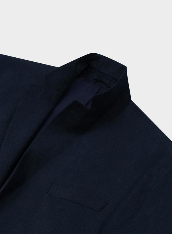 Linen Blazer - Navy