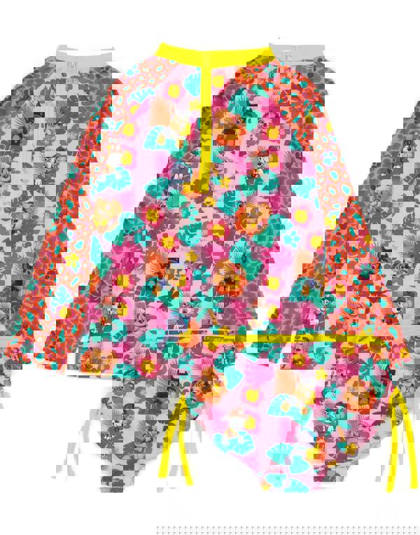 Paw Patrol Girls Pink Character All-Over Print 2 Piece Swim Set