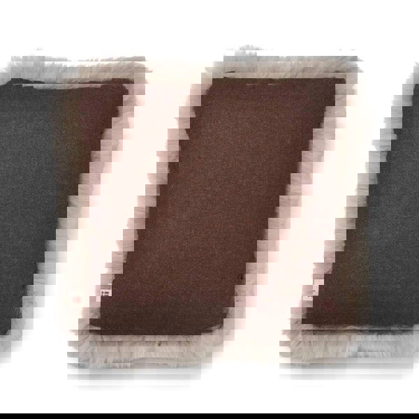 Long-Wool Sheepskin Cushion | 52x52 cm Brown/Dove