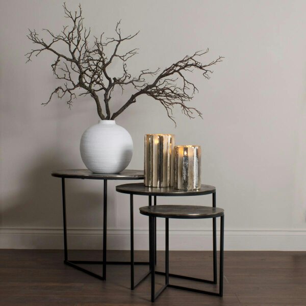 Hill Interiors Tiber Matte Vase - White - 28cm x 28cm x 28cm - White - 100% Mixed