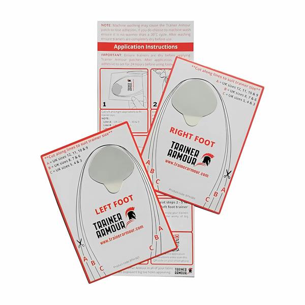 Trainer Armour Black Big Toe Hole Preventer Patches - Preventive Protection