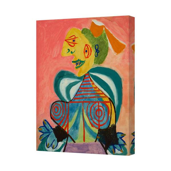 Benjamin Tate Design Contemporary Abstract Portrait Canvas Art Print With Wooden Frame