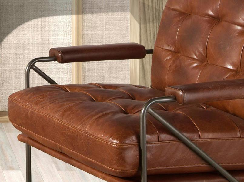 Angel Cerdá Cognac brown leather armchair 5166
