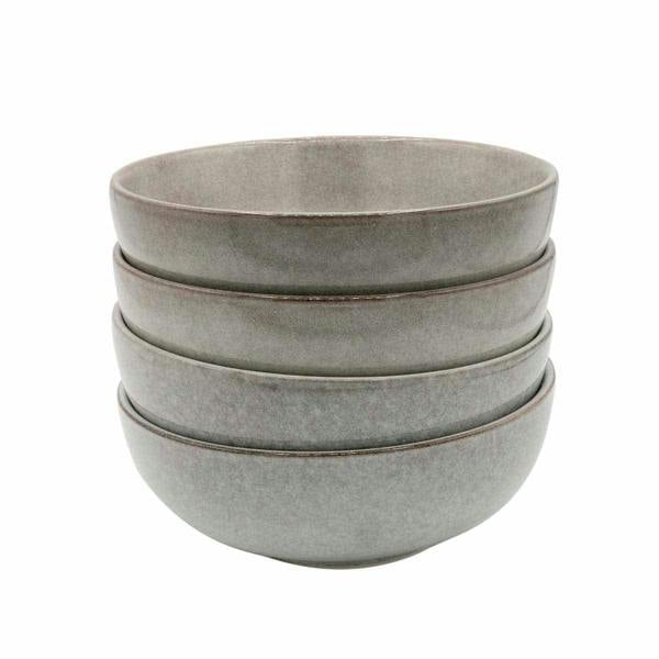 Cooks Professional Set of 4 Nordic Stoneware Cereal Bowls | Grey