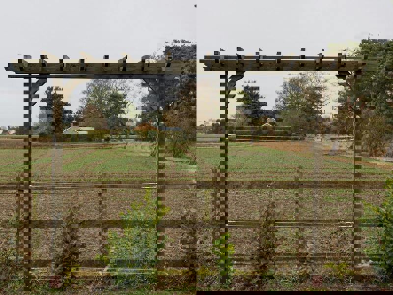 Arbor Garden Solutions Corbel Double Beam Pergola, Plant Climbing Arbour - Sculpted brace