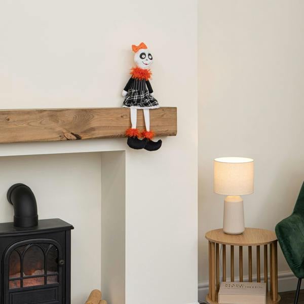 Samuel Alexander 55cm Mrs Bones Seated Halloween Decoration with Dangly Legs