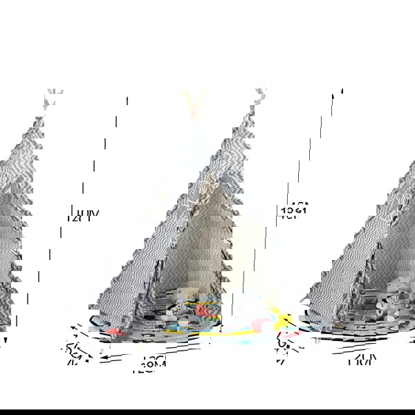 Children Indian Tent Teepee Kids Indoor Play House Play Tents Living and Home