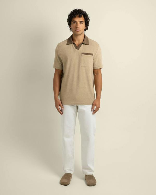 Larsson & Co Jesper - Terry Resort Collar Polo Shirt
