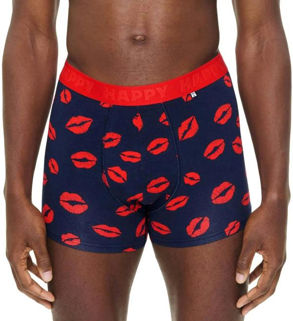 Happy Socks Kisses Boxer Trunk, Navy