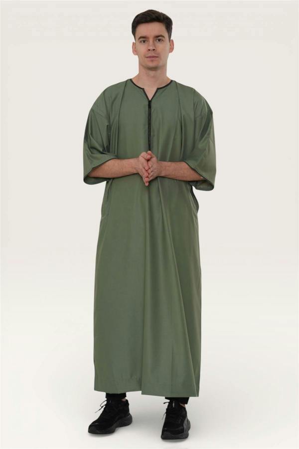 Infinity Leather Men's Ramadan Moroccan Gandoura Thobe Robe Djellaba Eid Jubba- TT-006
