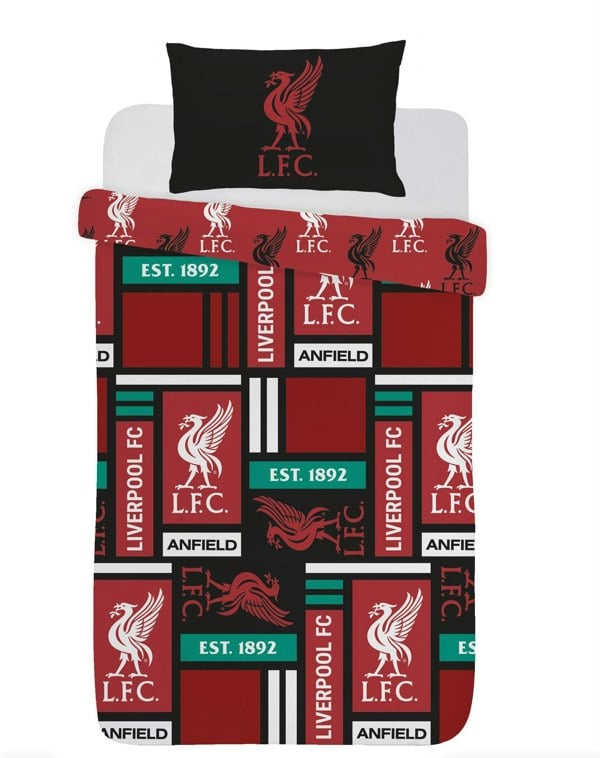 Liverpool FC LFC Liverpool Blocks Duvet Cover Set