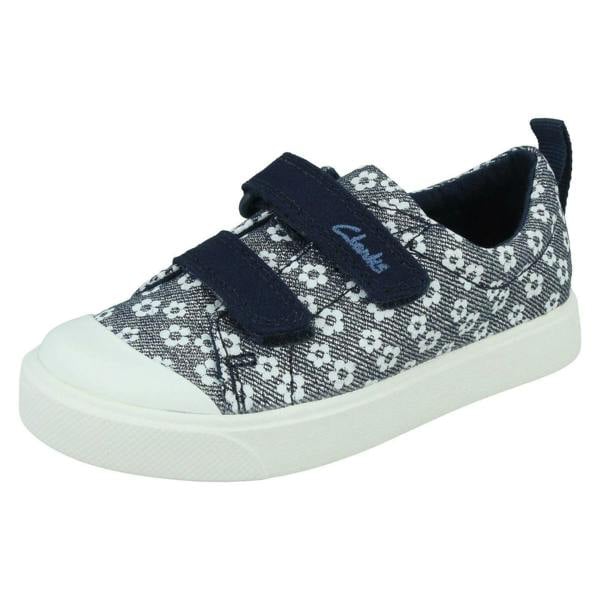 Clarks Girls Clarks Pattern Detailed Canvas Shoes City Bright