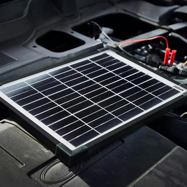 Osram 10W Solar Panel Battery Maintainer Charger, Ideal for Car, Motorbike, Jet ski, Golf