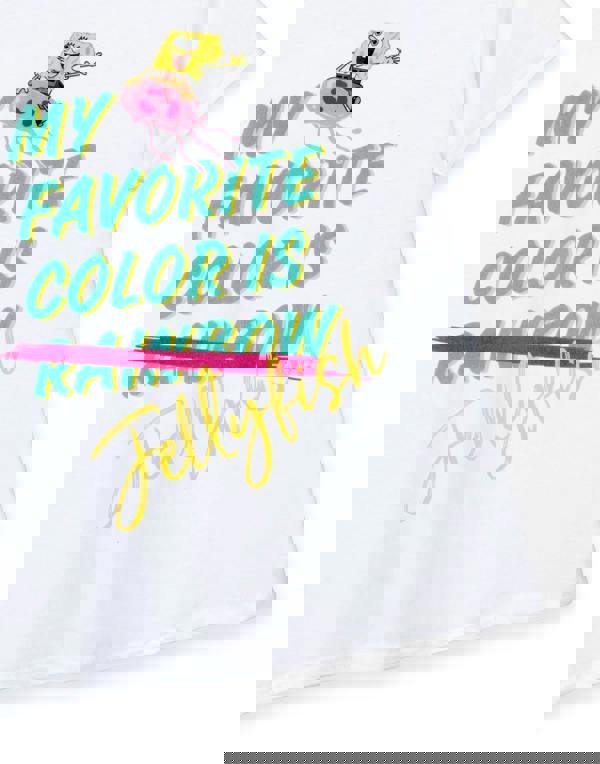 SpongeBob SquarePants Girls White Jellyfish Short Sleeved T-Shirt