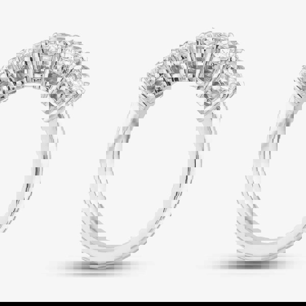 T. H. Baker Platinum Certified 1.63ct Oval Cut Diamond Five Stone Ring RN11087