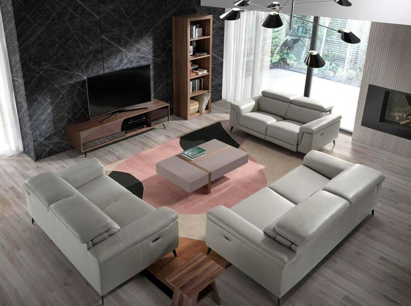 Angel Cerdá Mirror Effect Black Glass, Walnut and Black Steel TV Unit 3223