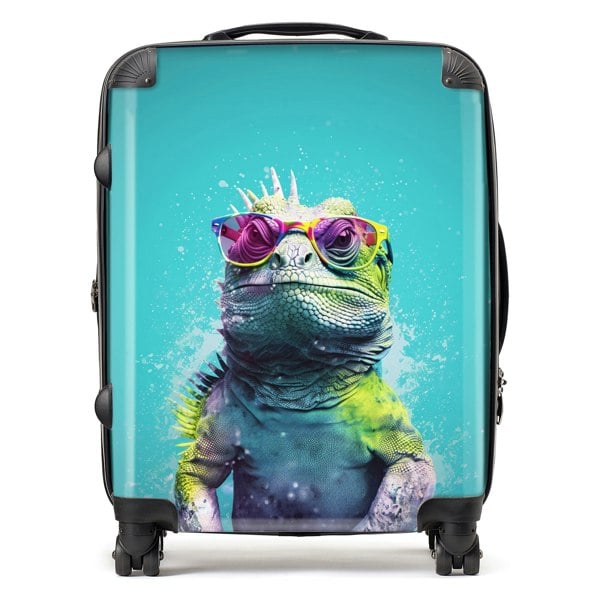 Warren Reed Inquisitive Splashart Iguana Suitcase