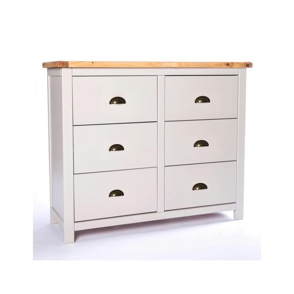 Argenta 6 Drawer Chest of Drawers Brass Cup Handle