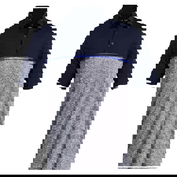 Under Armour Mens Playoff 3.0 Stripe Polo Shirt - Midnight Navy/Royal Blue/Midnight Navy - 