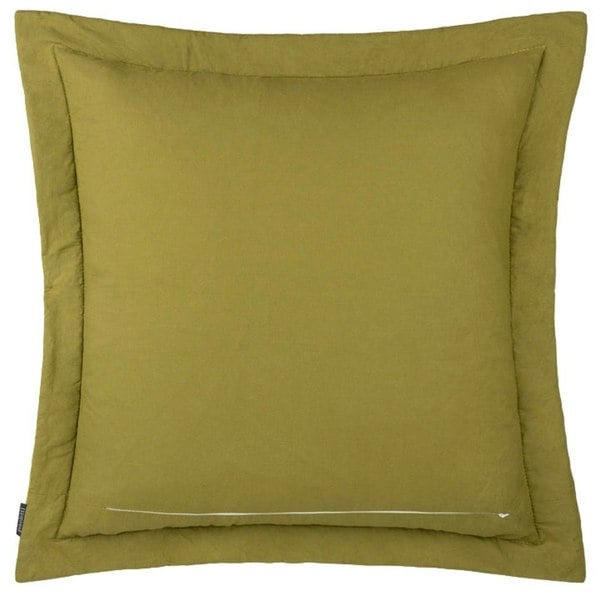 Paoletti Palmeria Velvet Quilted Cushion Cover - Moss