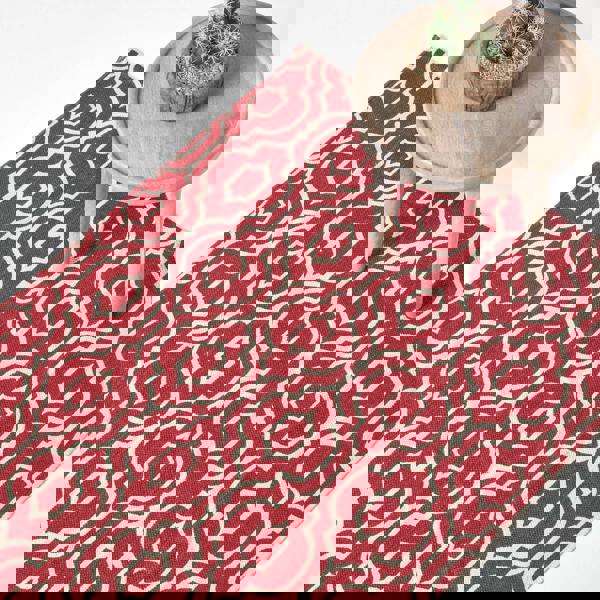 HOMESCAPES Riga 100% Cotton Printed Patterned Rug