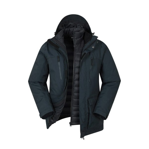 Mountain Warehouse Mens Maple 3 in 1 Waterproof Jacket - Navy