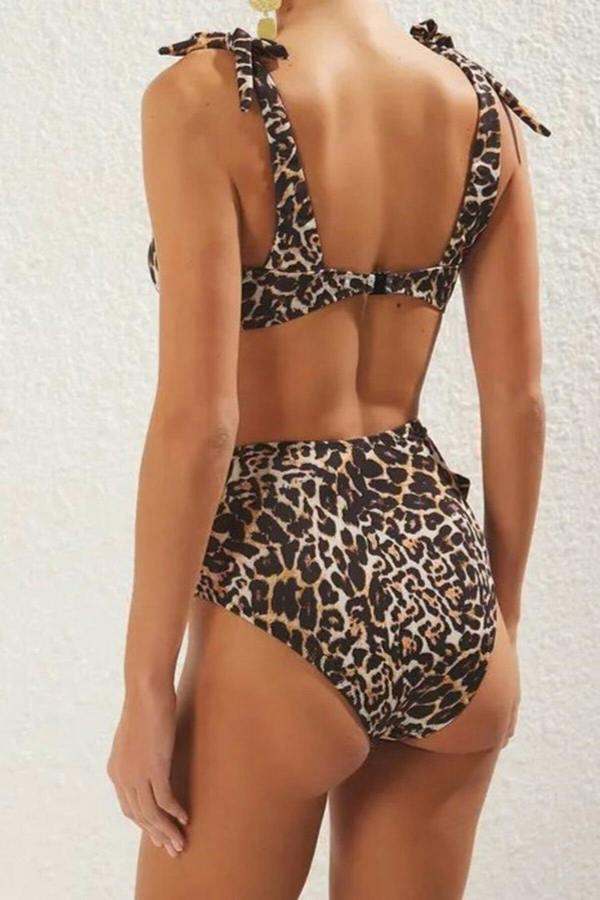 WOVCOR Tie-Up Hipster High-Waisted Bikini Bottom