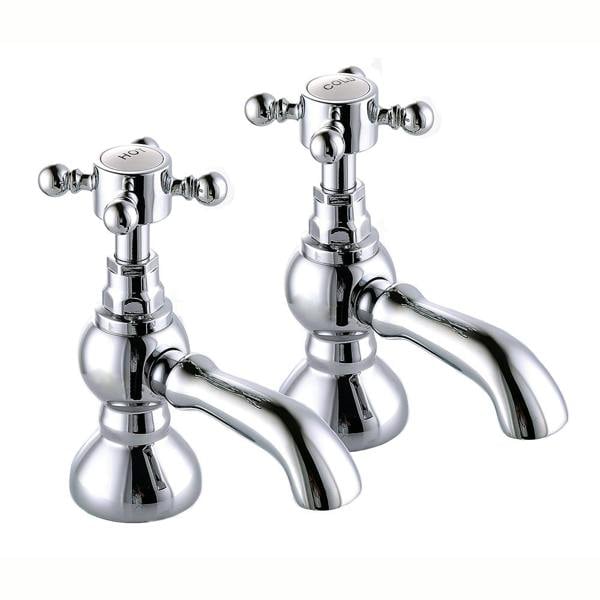 Flode Flen | Basin Pillar Taps | Chrome