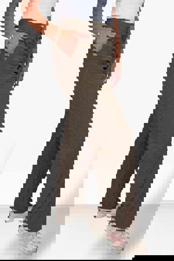 Paulo Due Womens Elastic Waist Corduroy Trousers