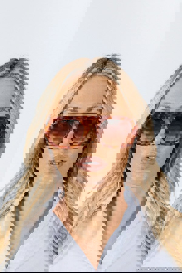 SVNX Retro Navigator Sunglasses in Burnt Rust