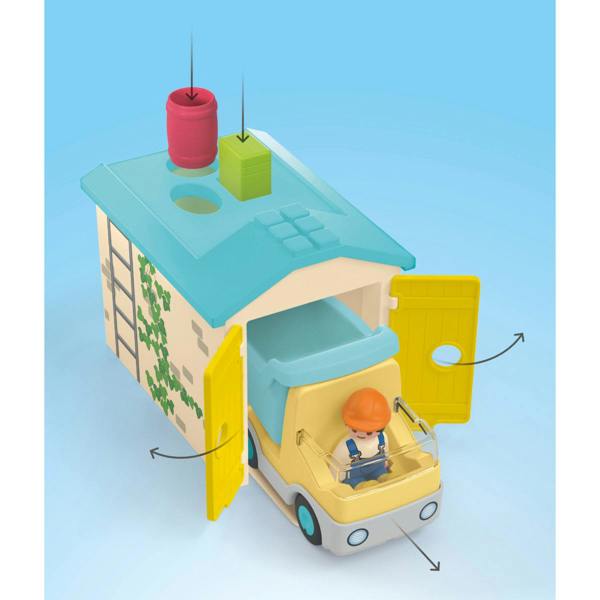Playmobil JUNIOR: Construction Truck with Garage - 71686 Playset
