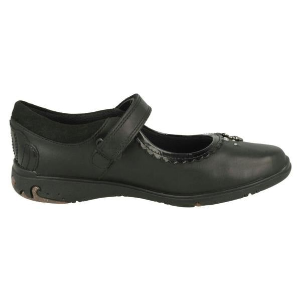 Clarks Girls Clarks Shell Detailed School Shoes Sea Shimmer K
