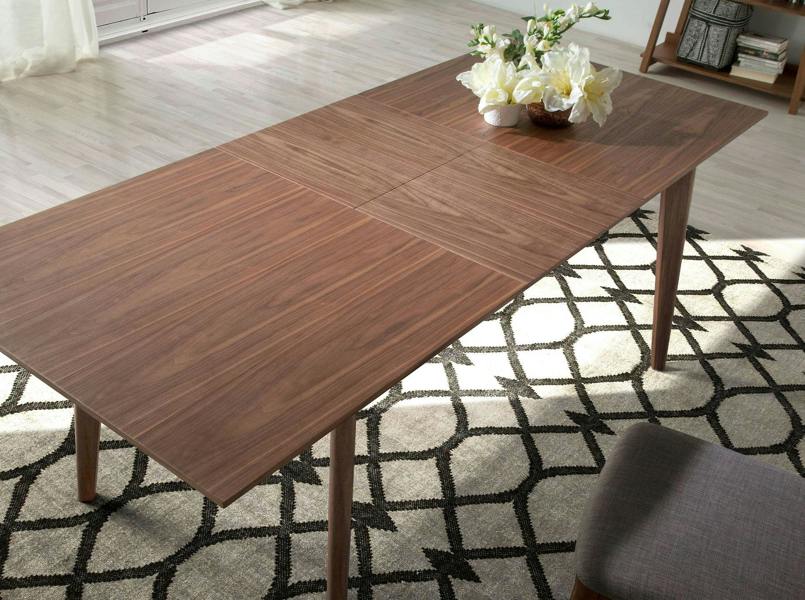 Angel Cerdá Rectangular walnut extending dining table 1008