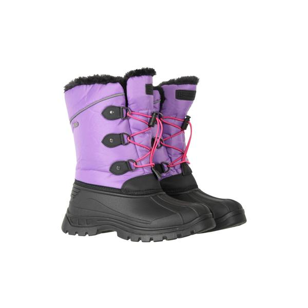 Mountain Warehouse Childrens/Kids Whistler Adaptive Snow Boots - Dark Purple - 