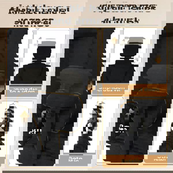 Levede Executive Ergonomic Office Chair Suede Fabric Wide Seat 155° Recline Footrest