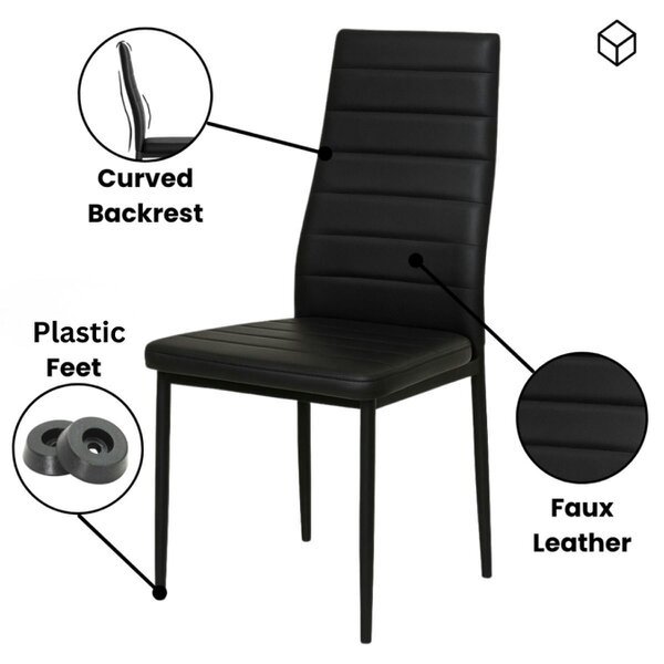 Kosy Koala Wooden Dining Table Set for 6 - Rustic Effect Table With 4 Black Chairs and 1 Bench Dining Room Furniture
