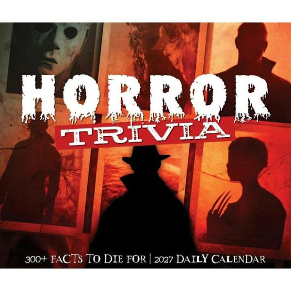Horror Trivia Desk Calendar 2027, Desk Calendars, Day To View, Entertainment, Gift